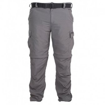 Preston Zip-off Cargo Pants, (X)XL pantalon grijs met riem