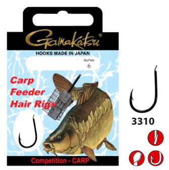 Gamakatsu Competition Carp-onderlijnen, 10st, hk 6-3320gold. 0.25mm, 60cm 