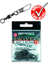 Black barrel swivels,nr2=20kg, of nr4=18kg 10st