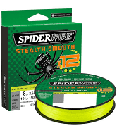 Spider Wire stealth Smooth X8   0.11mm,  150 mtr hi-vis yellow
