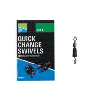 Preston Quick Change Swivels, 8 st