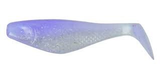 Iron Claw belly Boy Shad, 15 cm. kleur wit/blauw