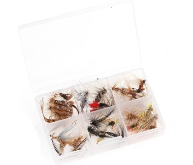 Partij    Leonard handgeknoopte flies, 30 x2 stuks in zakje, assorti                                  op=op