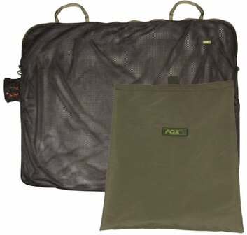 Fox Safety Carp Sack  ( BEWAARZAK)  &amp; mini H-Block , afm. 140x100 cm    op=op