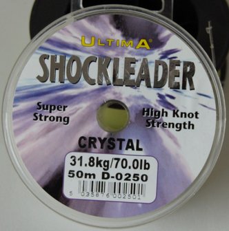 Ultima PowerShockleader, fluorocarbon coated, 30 lb, 100m, clear