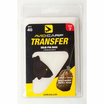 Avid Carp Transfer solid PVA Bags, size 60x170mm, 40 st