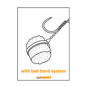 Middy Pellet Bandum Rigs, 12&quot;30cm. 6 stuks