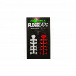 Korda Floss Caps white-red, 20 st