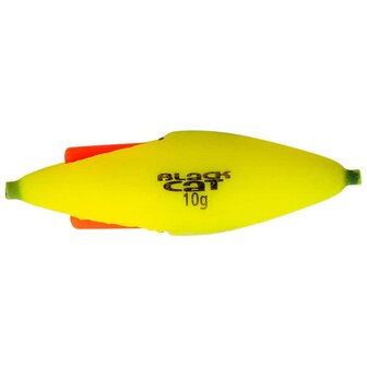 Blackcat 10 gr Meervaldobber,  lightning fluo geel