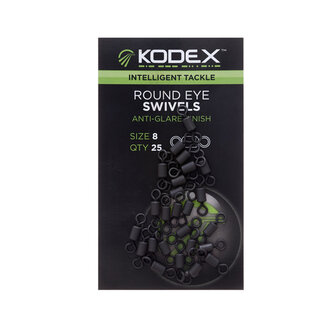 Kodex Round Eye Swivels, size 8, 25 st