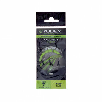 Kodex , 20lb Chod Rig Long (5cm), micro barb,  size 3. 