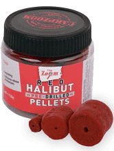 CarpZoom, RED Halibut pre -drilled Pellets, haakaas, 120 gr.    8mm