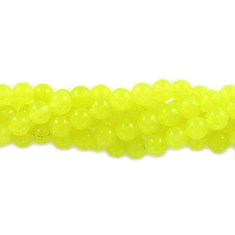 O&amp;F fluo bead 6mm, 10 kralen in zakje