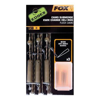 Fox Submerged Quick change  Heli Rig, 40 lb,fleck camo,  3 st