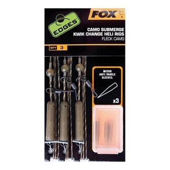 Fox Submerged Quick change  Heli Rig, 40 lb,fleck camo,  3 st