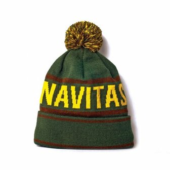 Navitas gebreide nuts met geel-groene pompoen, &quot;fleece lined ski Bobbi Green&quot;.