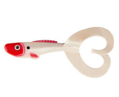 Abu Garcia Twin tail Shad beast 17cm, red head. per 2 st. verpakt