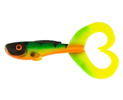 Abu Garcia Twin tail Shad beast 17cm, fire tiger. per 2 st. verpakt