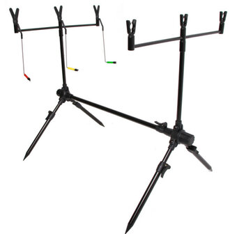 Eenvoudige rodpod, compleet met steuntjes, hangers en draagtas.   op=op