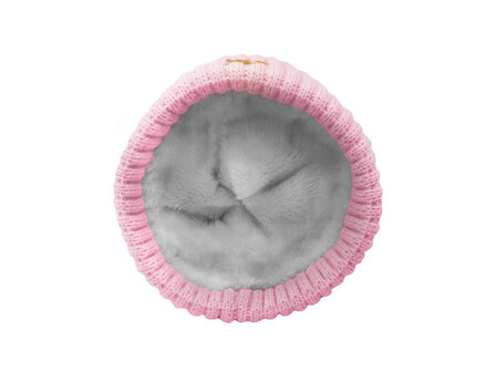 Queen Woman&quot;s winter Hat, pink/roze     Muts  aanbieding