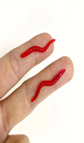 CZ Artificial (kunst)worm, 3,5cm.   red 10 st