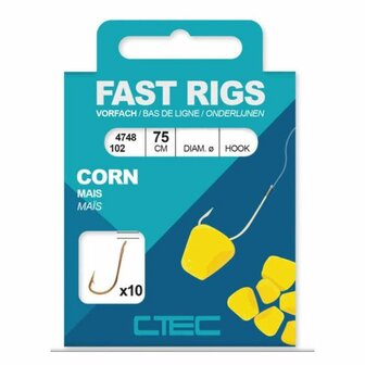 Ctec FastvRig Corn/Mais onderlijnen 75cm