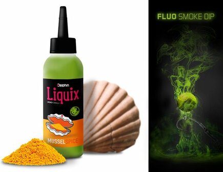 Delphin Liquid Mussel-Spice, Fluo Dip Smoke, 100 ml
