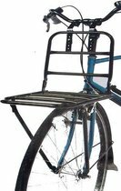 Fiets Voor-drager28&quot;. Transport Alu Mat/ Zwart (balhoofdbevestiging)