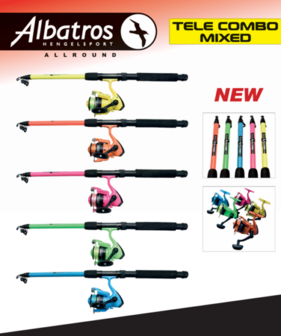 Albatros telecombo, 2,1 m +molen 2000fd en nylon, roze