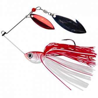 Saenger Spinnerbait rood-wit, 21 gr
