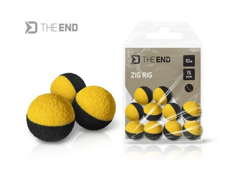 delphin  the end Zig Rig Mix, 15mm 10 st  black/yellow  