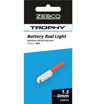 Zebco clip on  battery ( for 60 hours) rod light  ,  1,5-4mm