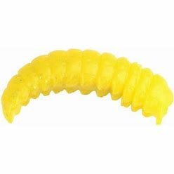 Spro imitatie wasmotten, trout master Garlic bait,  lime glitter, 15 st