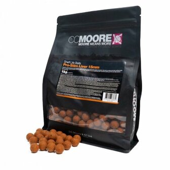 CC Moore boilies, 1 kg, 15mm, pro-slim liver