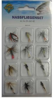  Natte kunstvliegenset, 12 st van Behr flyfishing