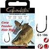 Gamakatsu Onderlijnen Method Feeder, haak 10 met hair rig, 0,20mm, 12 cm lang; 6 stuks