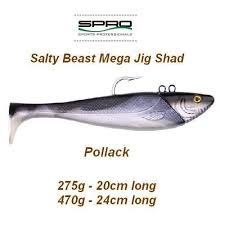 Mega Jig shad 20 cm 275 gr Salty Beast POLLACK  op=op