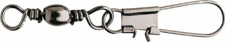 Black barrel swivels,nr6 15kg, 10st