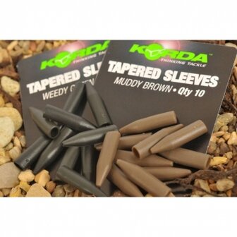 korda tapered sleeves, 10 st, weedy green