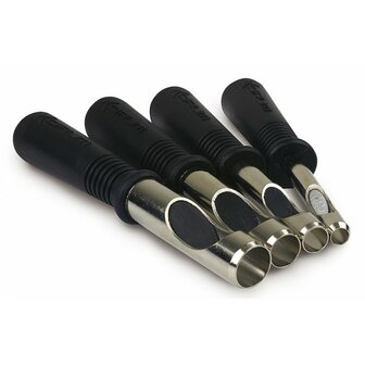 Korum bait punch set, 4 puncher voor het vormen van pellets van worst/ vlees etc