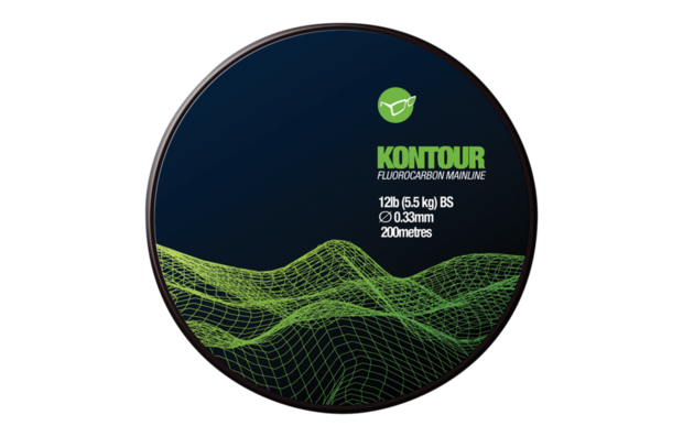 Korda Kontour Fluorocarbon mainline, 12lb  200mtrs