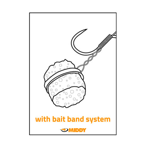 Middy Pellet Bandum Rigs, 12"30cm. 6 stuks