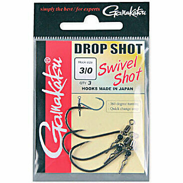 Gamakatsu Drop Shot Swivel shot hooks, 3 st