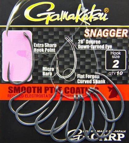 Gamakatsu Snagger hook, micro barb, 10 st