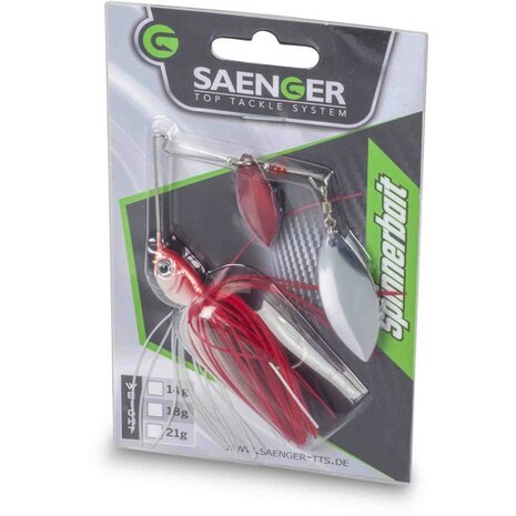 Saenger Spinnerbait RW roodwit, 14 of 18 gr