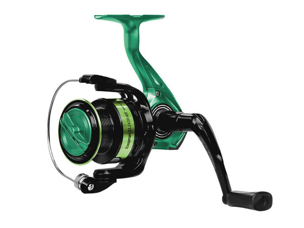 Delphin Elixer 3T werpmolen,in groen zwarte kleur