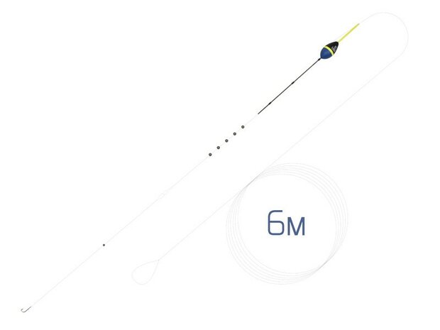 Delphin compleet vistuig van 6mtr.