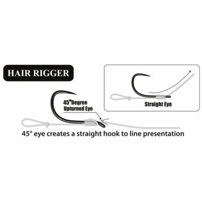 Gamakatsu hair rigger Power carp Hook, barbless