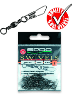 Black barrel swivels,nr2=20kg, of nr4=18kg 10st