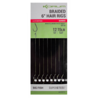 Korum Big Fish braided Hair Rigs, barbed, 8st